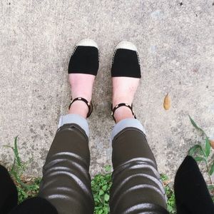 Studded espadrilles flats